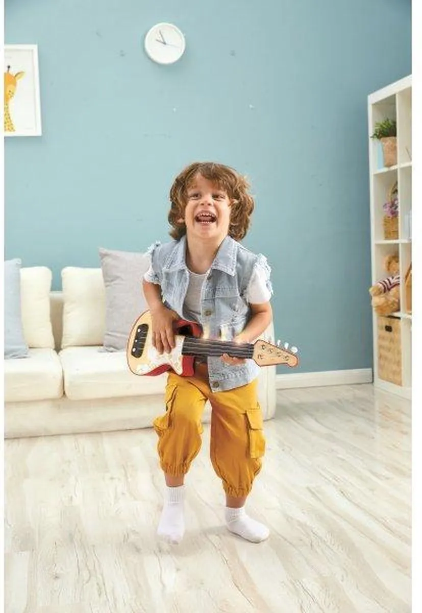 Hape Mini-gitaar Elektrische Lern-Ukulele E0624 - Rot
