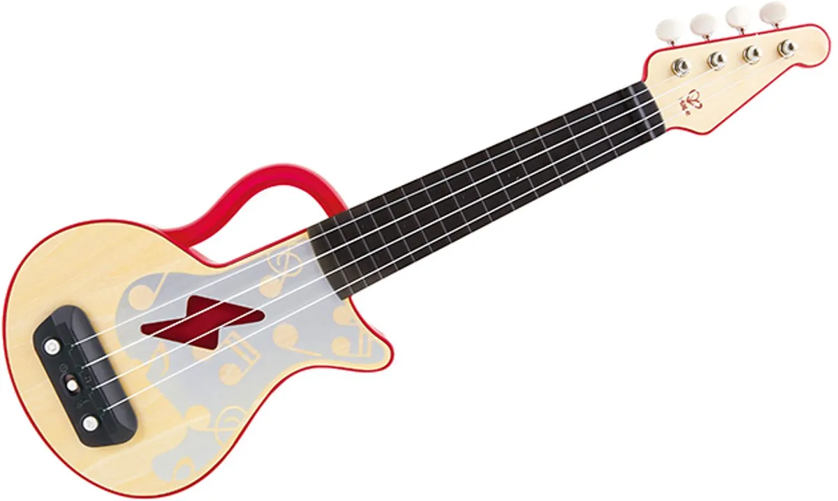 Hape Mini-gitaar Elektrische Lern-Ukulele E0624