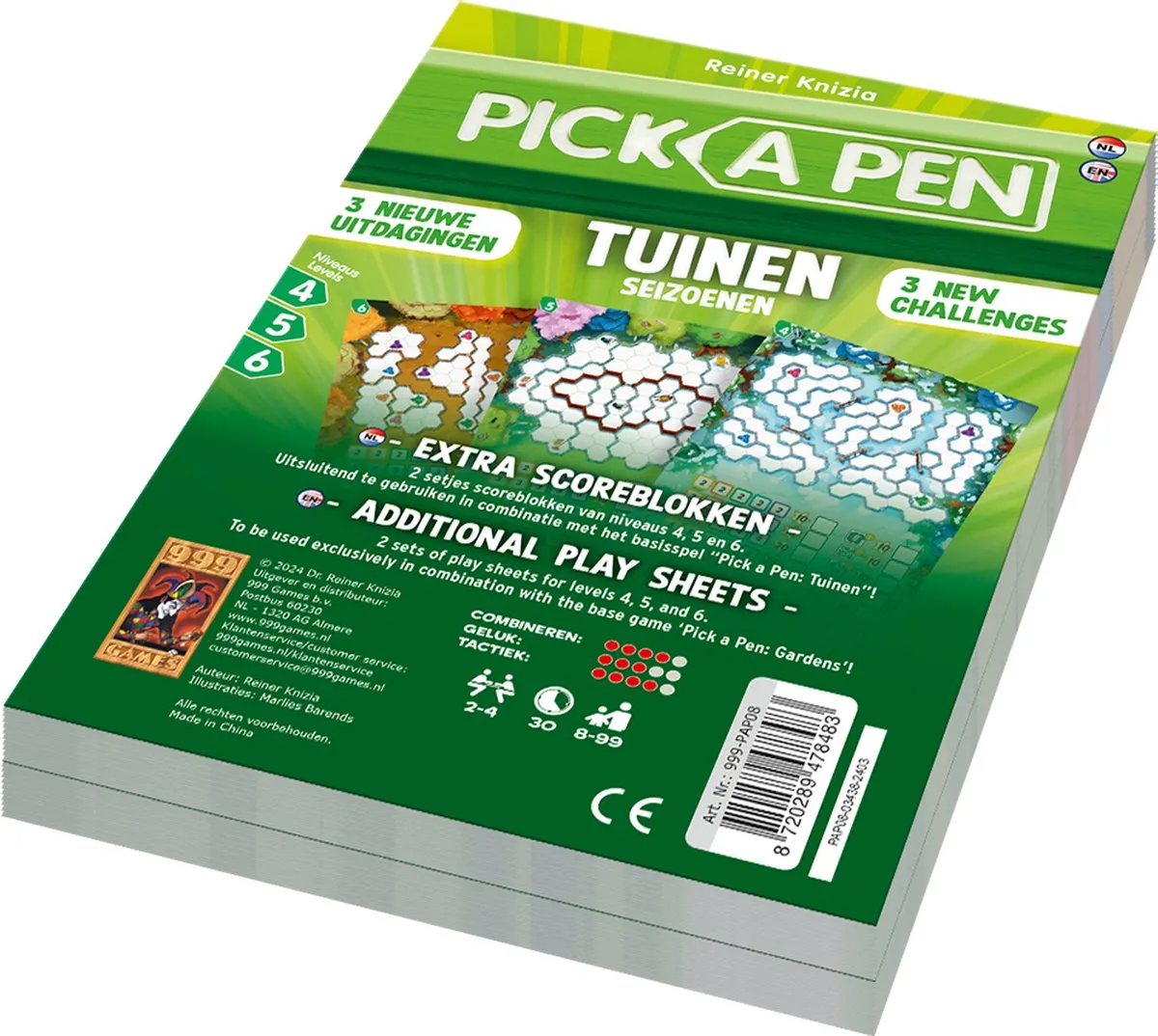 999 Games Pick A Pen Tuinen Seizoenen Scoreblokken - 2 Stuks - Multi
