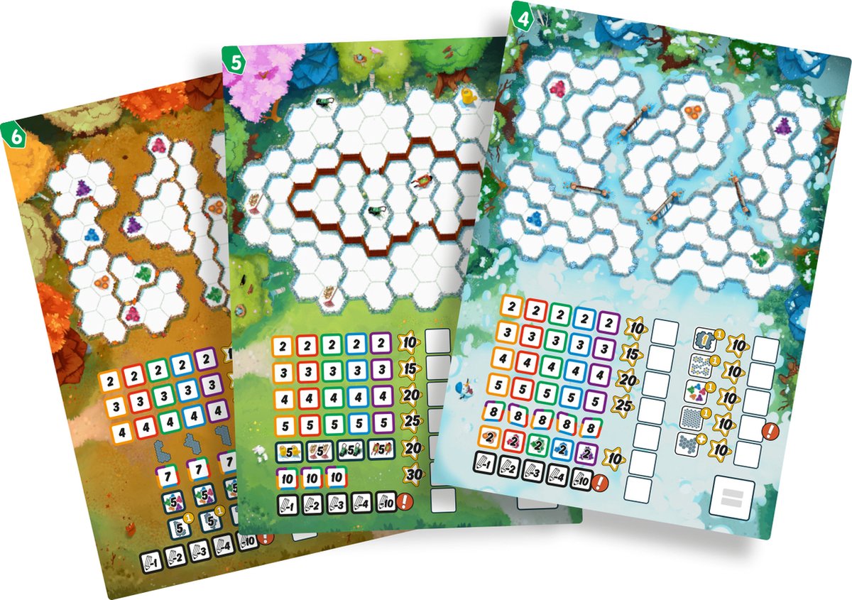 999 Games - Pick A Pen: Tuinen Seizoenen level 4, 5, 6 Scoreblokken