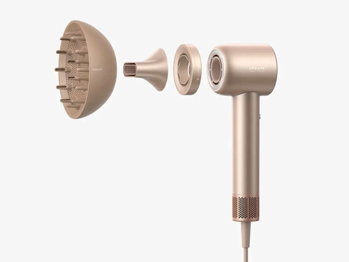 Dreame Hair Glory Mix - Professionele Föhn met Iontechnologie - Geurverspreider en Temperatuursensor - 1600W - Voor Glad, Glanzend en Pluisvrij Haar - Goud