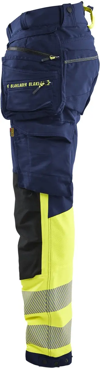 Blåkläder Hi Vis 11251648 Werkbroek - 4-Way Stretch - Marineblauw/Geel
