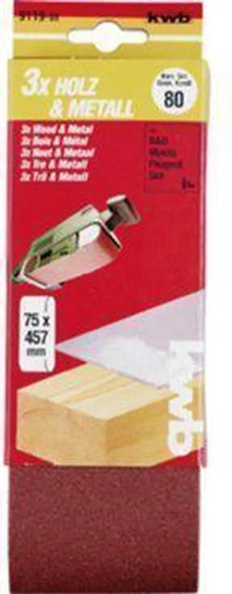 KWB Schuurbanden 75x457 - 3 Stuks - Korrel 60