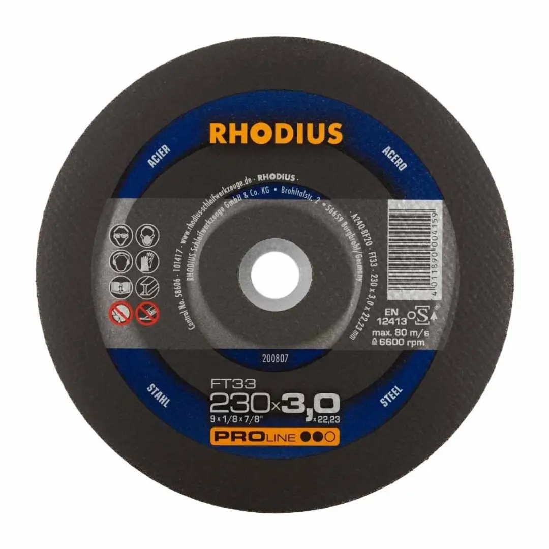 Rhodius Pro Doorslijpschijf Metaal 230x3,0x22,23mm FT33