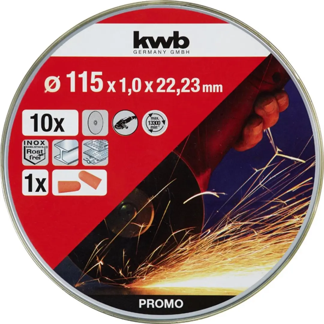 KWB Doorslijpschijf 125mm RVS INOX - 1 Stuk