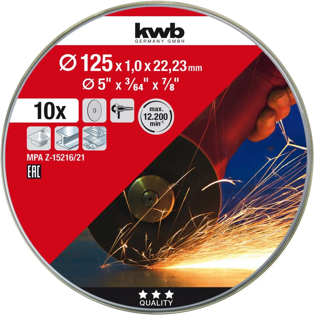 KWB Doorslijpschijf 125mm RVS INOX - 1 Stuk