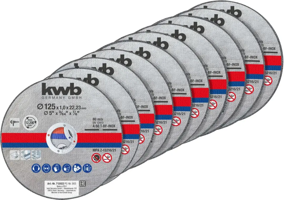 KWB Doorslijpschijf 125mm RVS INOX - 1 Stuk