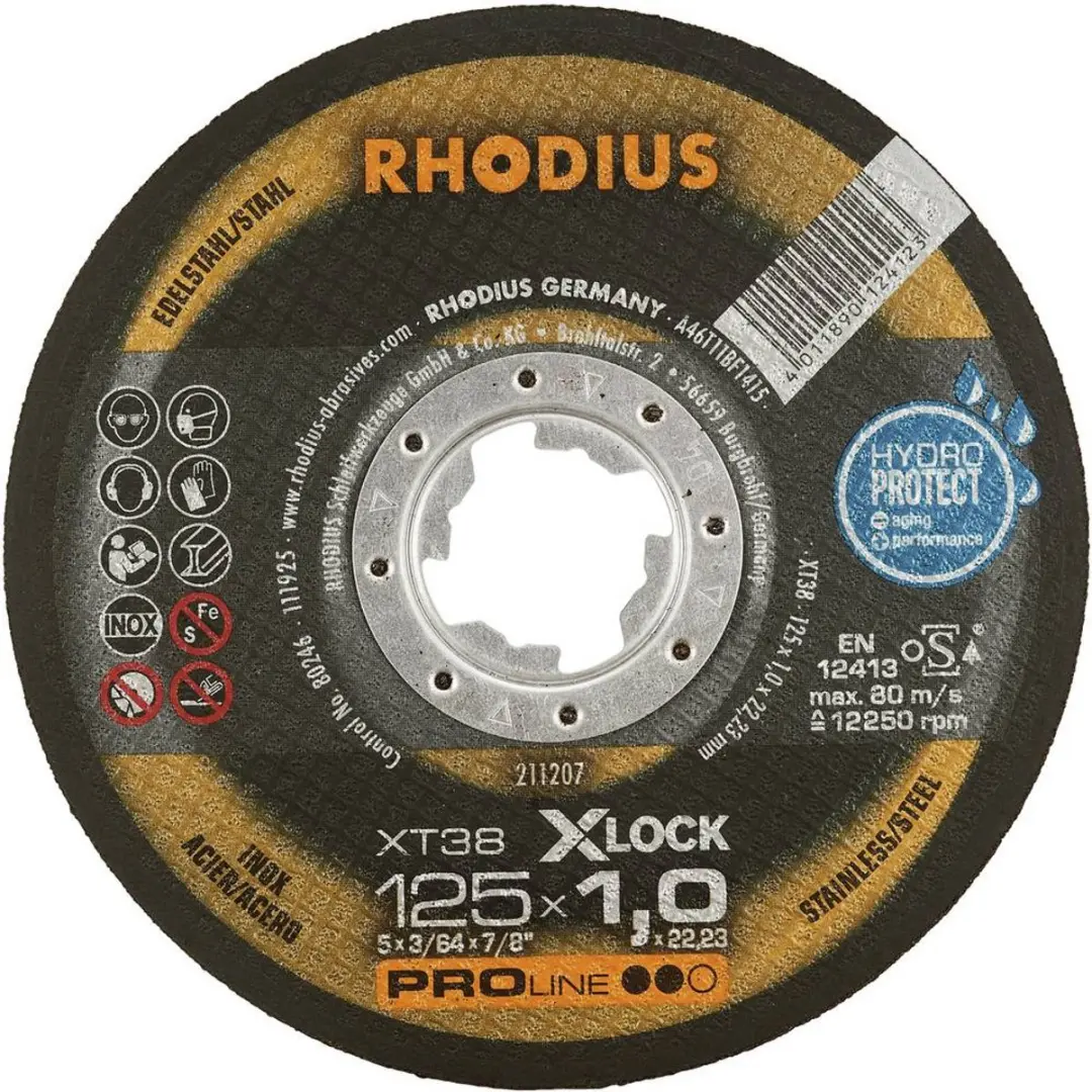 Rhodius XT38 X-LOCK 211207 Doorslijpschijf 25 Stuks