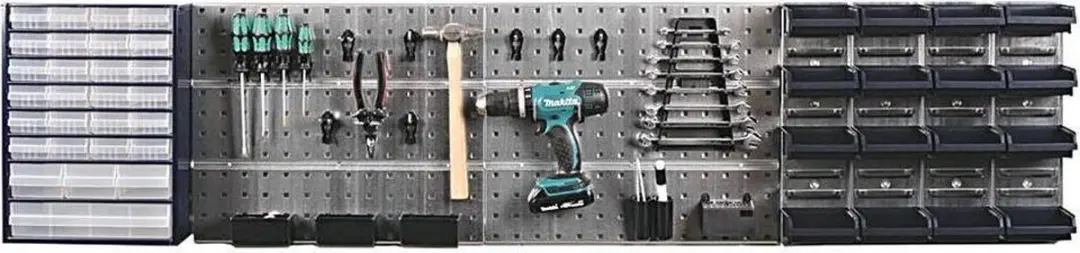 Raaco Gereedschapswand 139762 - 42-delig - Zilverkleurig/Donkerblauw