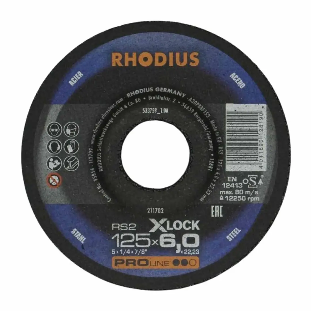 Rhodius Pro Afbraamschijf Metaal 125mm X-Lock RS2