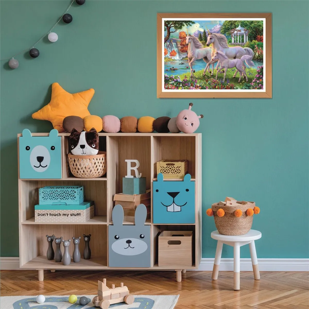 Clementoni Super Eenhoorns bij de Waterval Puzzel 180 Stukjes - Multikleur - afbeelding 5 van 6