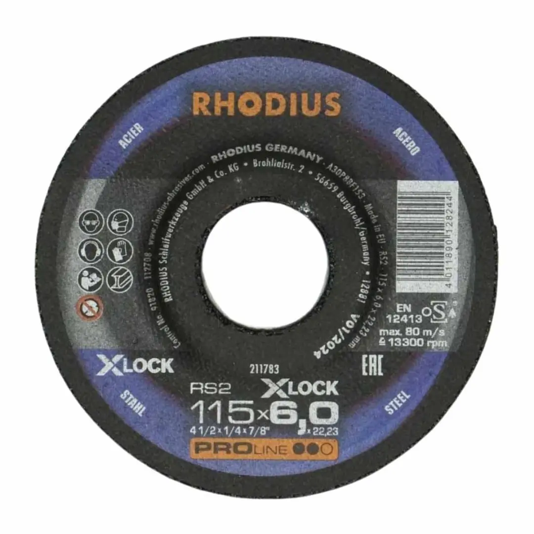 Rhodius Pro Afbraamschijf Metaal 115mm X-Lock RS2