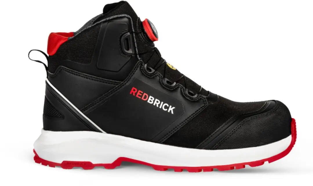 Redbrick Pulse Speed Lace S3 ESD 32326 - Veiligheidsschoen 39 - Zwart/Rood