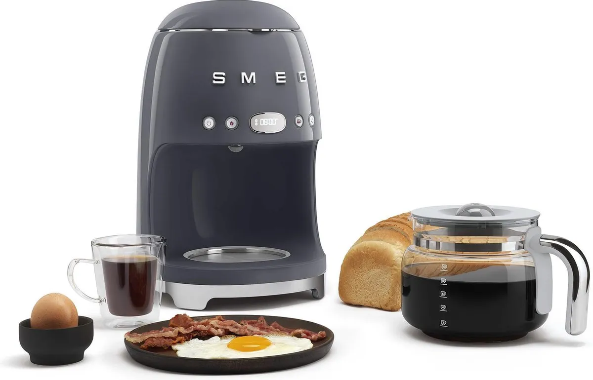Smeg DCF02GREU Filterkoffiemachine 1.4L - Leigrijs