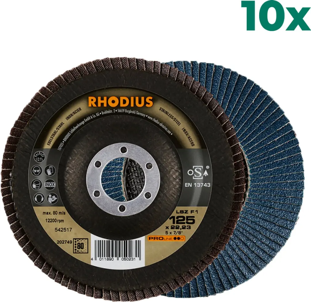 Rhodius 205586 Lamellenslijpschijf 125mm