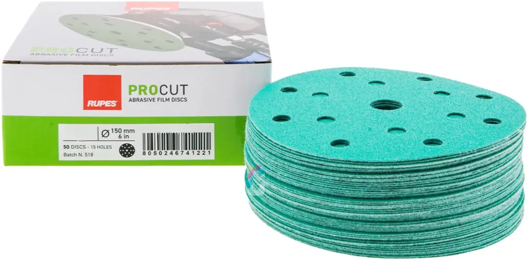 Rupes ProCut 150mm - 15 Gaten P40 - 50 Stuks