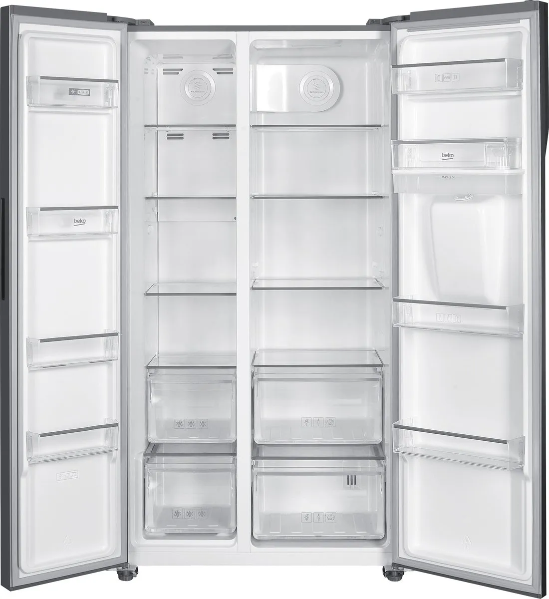 Beko GNO5322WDXPN Amerikaanse Koelkast - 532L - Roestvrijstaal - afbeelding 6 van 6