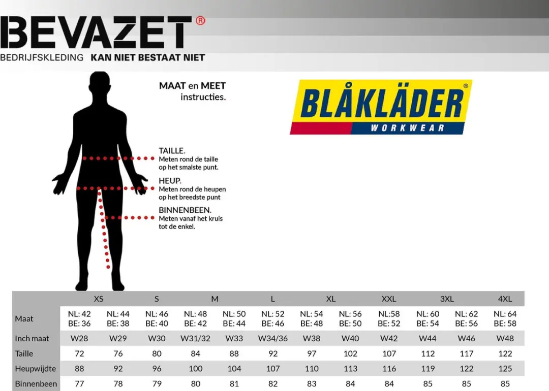 Blåkläder Werkbroek C50 - Zwart