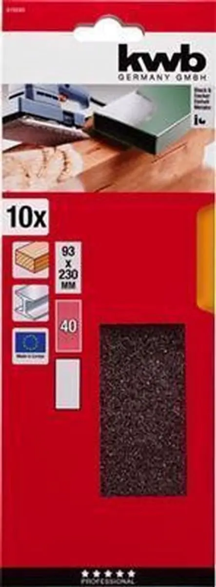 KWB Skandia Schuurstrook Set 10 Stuks - 93x230mm - afbeelding 6 van 6