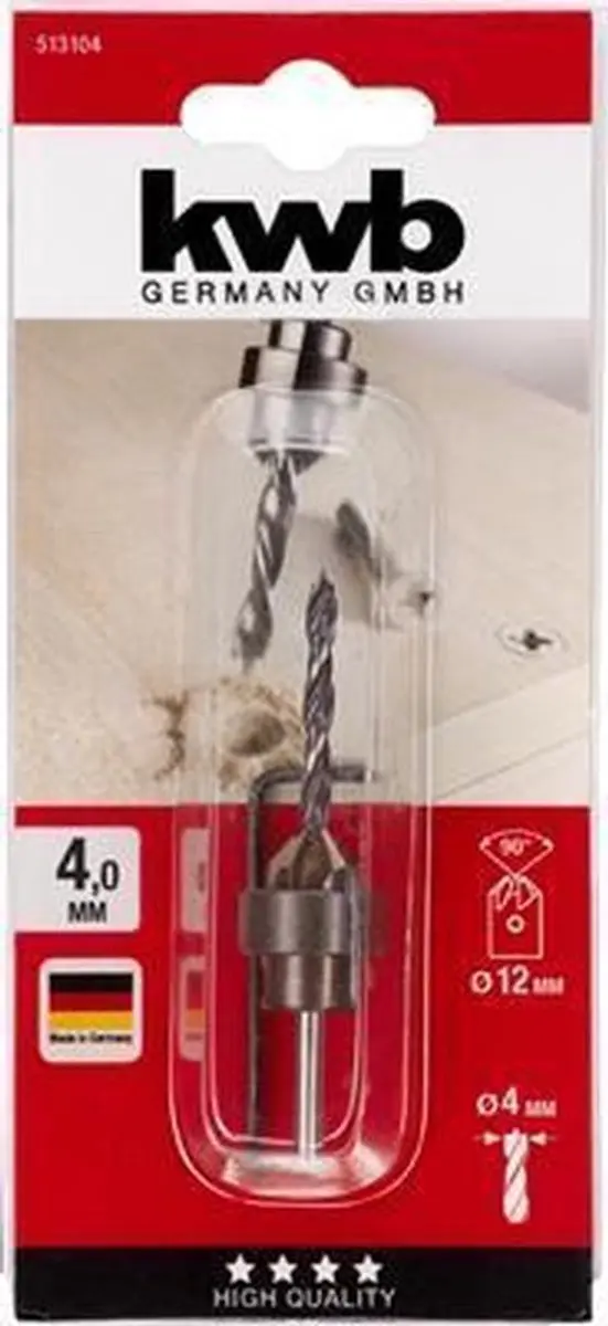KWB Opsteek Verzinkboor 4mm - Metaal - MPN 513104