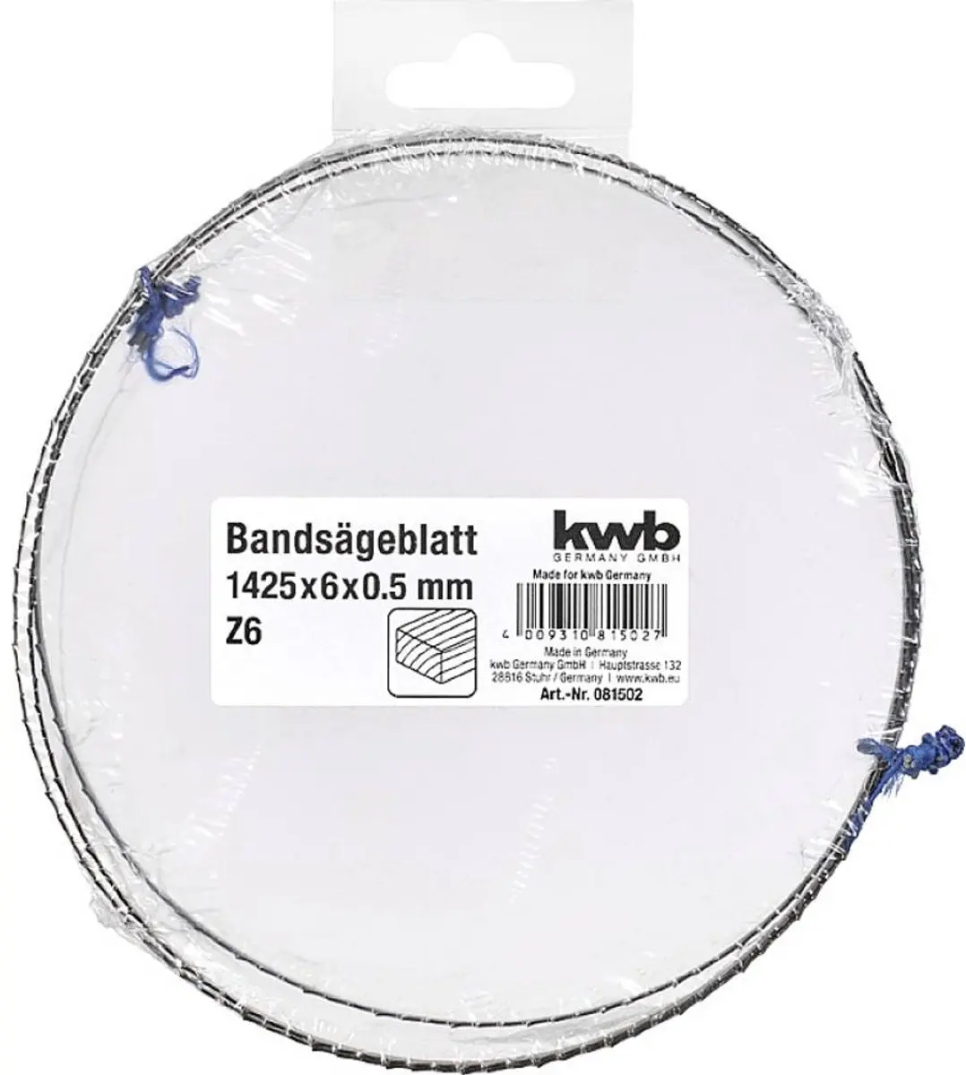 KWB 081502 Bandzaagblad 1425x6x0,65mm Z6 Hout