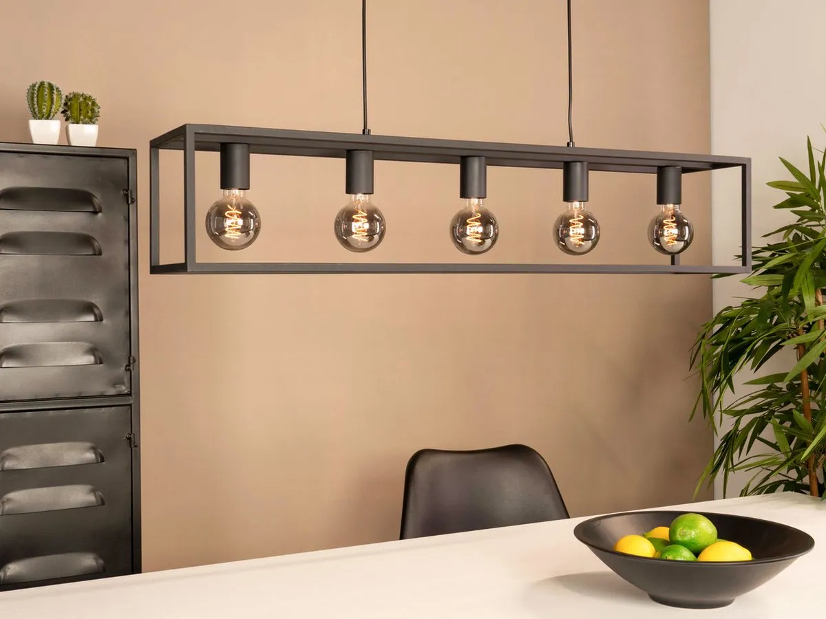 Eglo Eldrick Hanglamp E27 - 100cm - Staal - Zwart - afbeelding 6 van 6