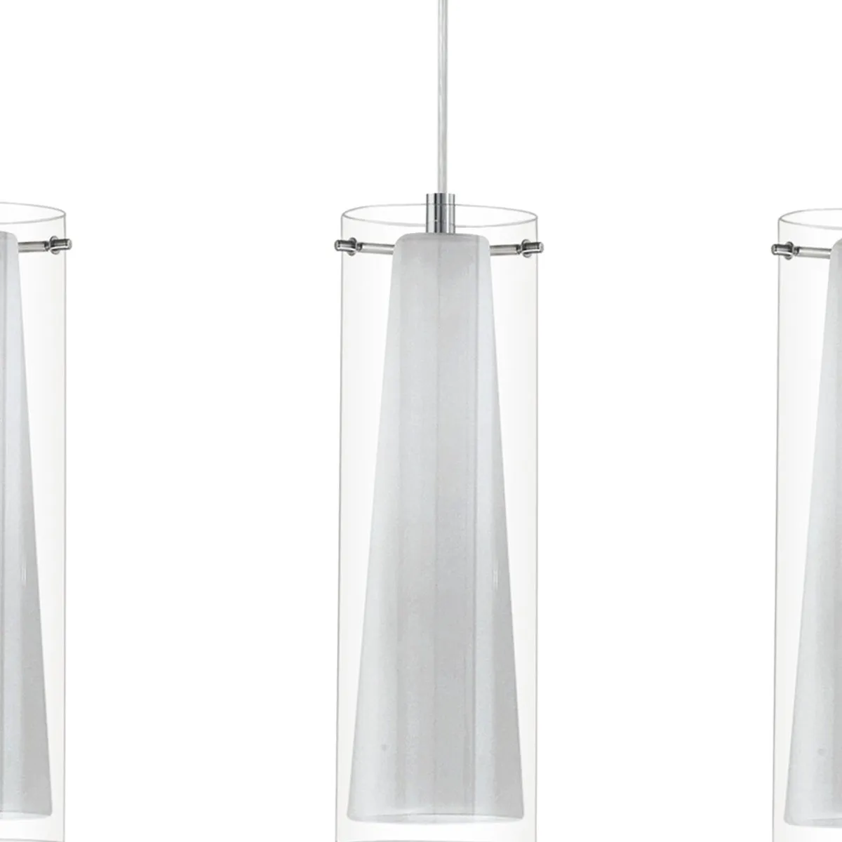Eglo Pinto Hanglamp 5 Lichts - Chroom/Wit