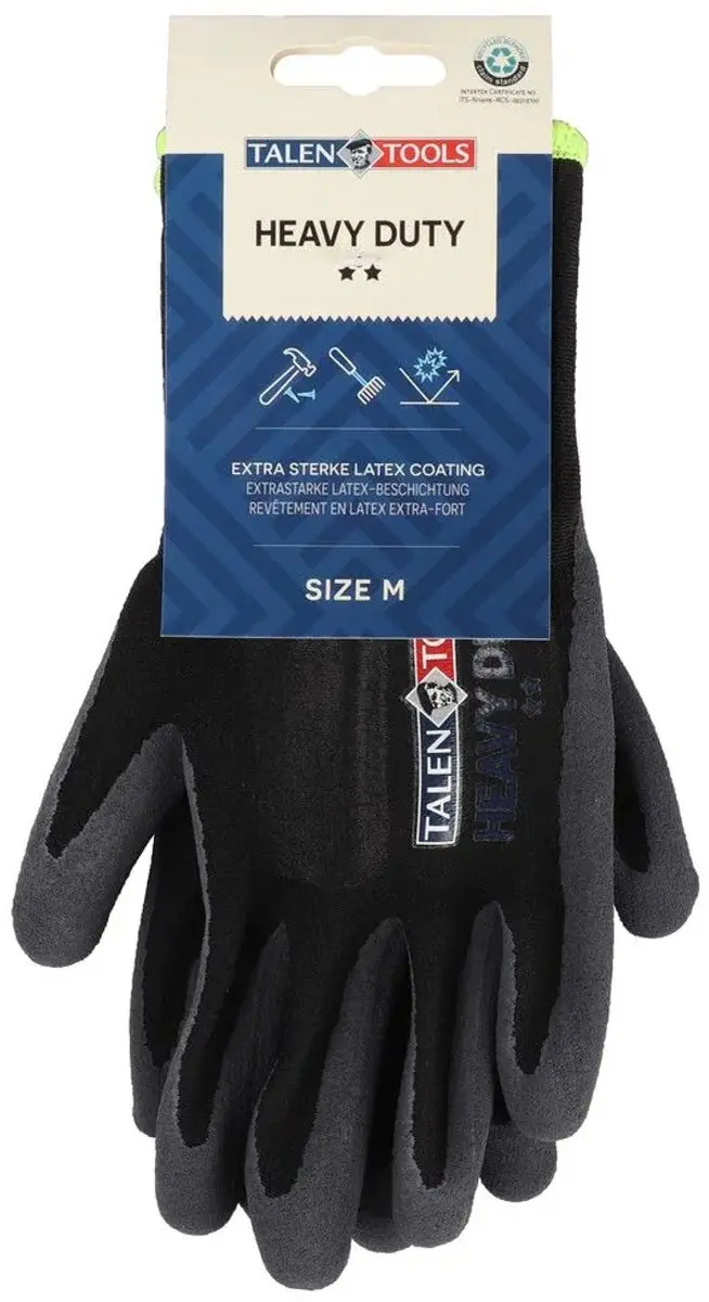 Talen Tools Werkhandschoenen Schuurbestendig Heavy Duty M - Zwart