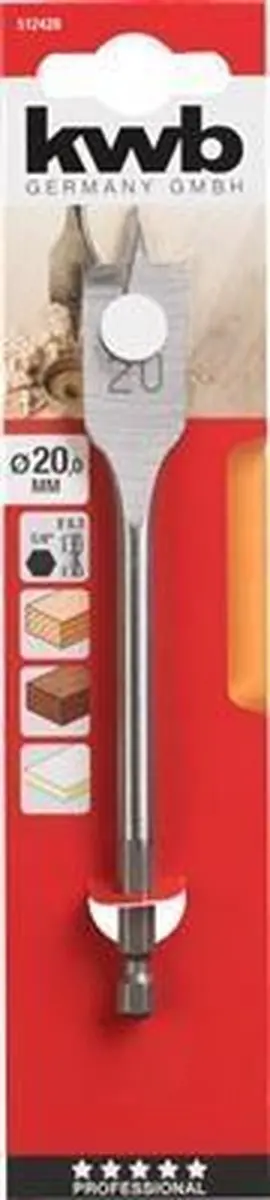 KWB Speedboor Lepelboor 20mm Profi - 10mm - MPN 512420
