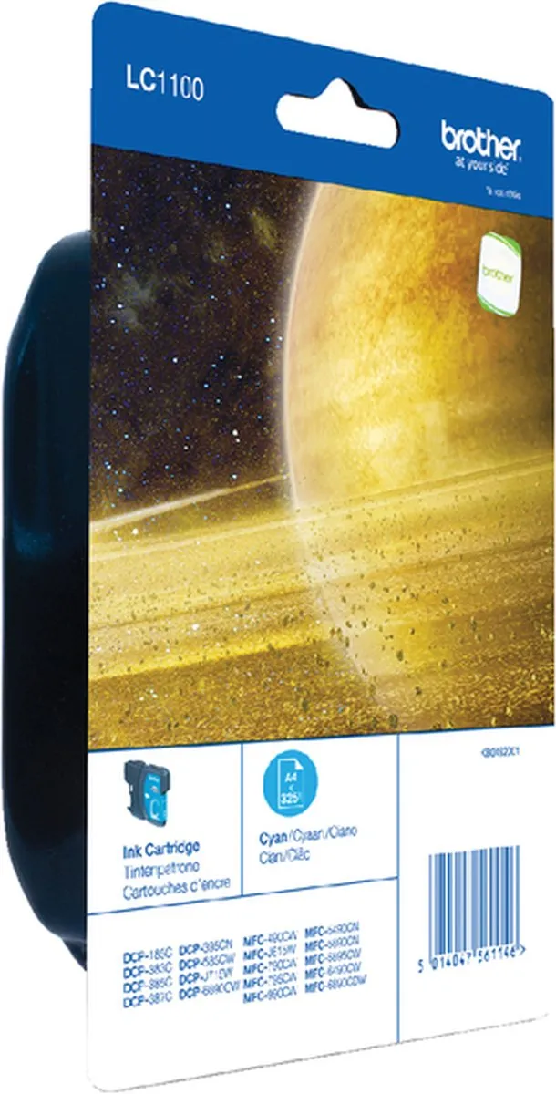 Brother LC1100CBP Inktcartridge - Cyaan - 11ml