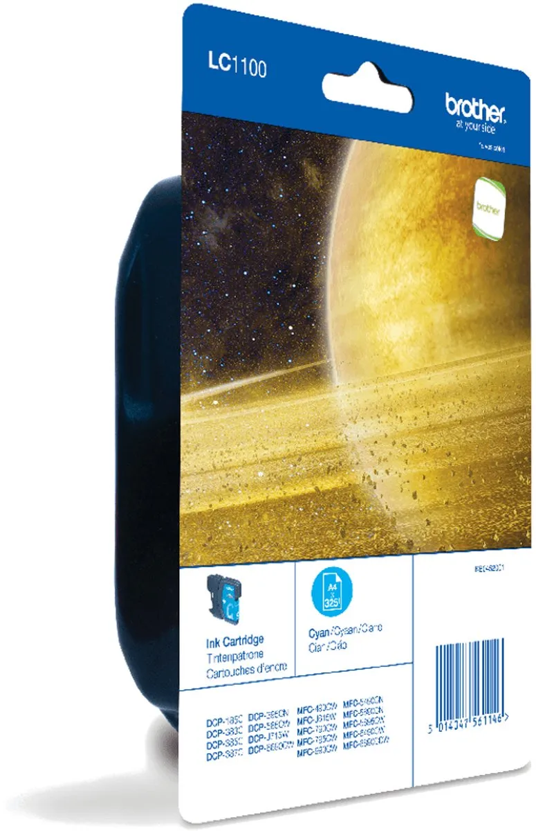 Brother LC1100CBP Inktcartridge - Cyaan - 11ml