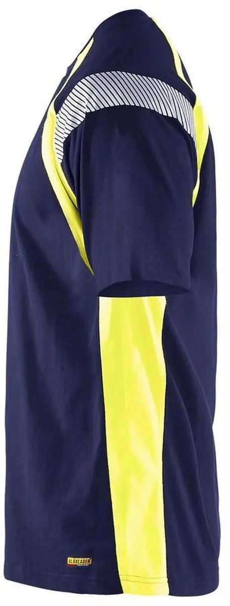Blåkläder T-shirt Visible 3332-1030 - Marine/High Vis Geel - XS