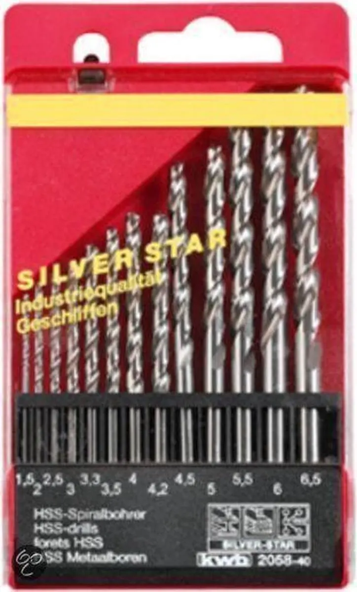 KWB HSS Silverstar Borenset 2-8mm - 6-delig