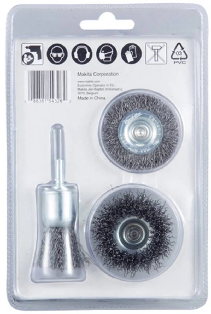 Makita Borstelset D-66070 - 3-delig 6mm