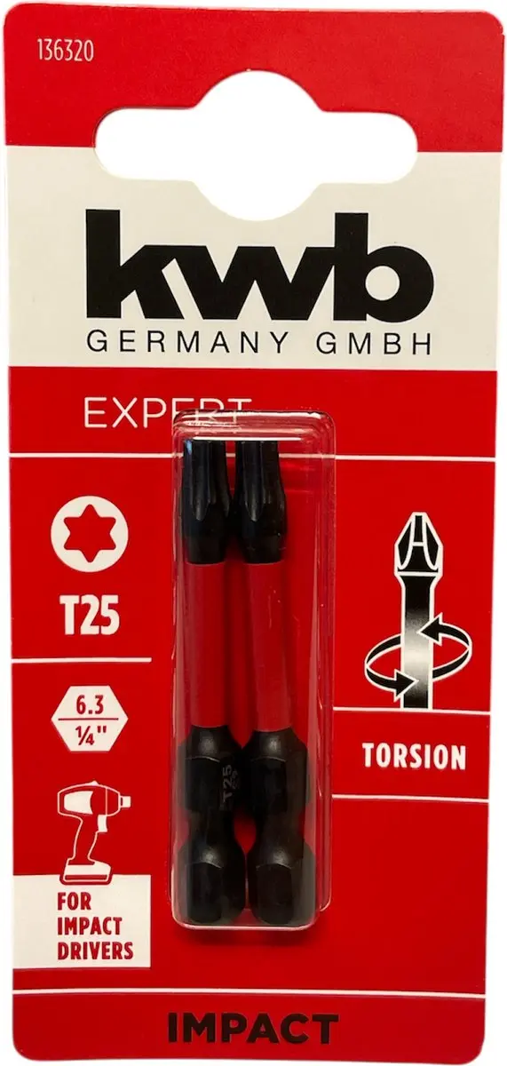 KWB Torsion Bitjes T25 50mm