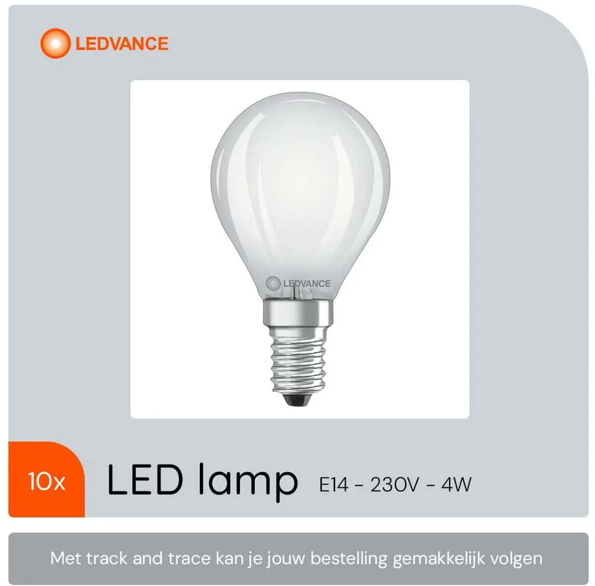 LEDVANCE LED Filament Kogellamp E14 4W - 10 Stuks - afbeelding 6 van 6
