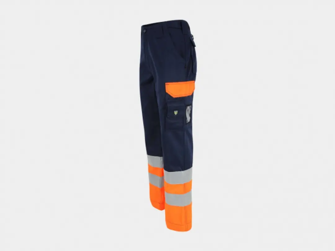 Herock Olympus High Viz Veiligheidsbroek HV 1602 - Maat 50 - Marine/Fluor Oranje
