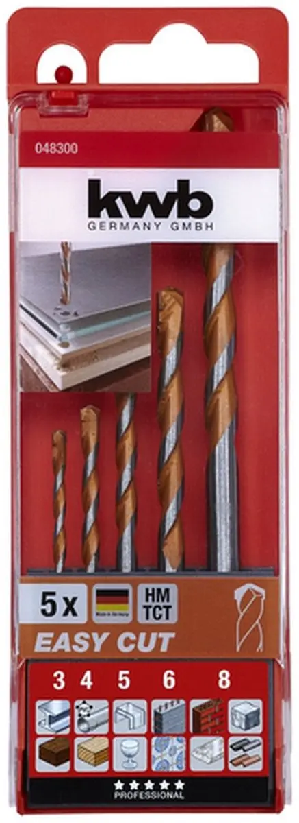 KWB HSS Multifunctionele Boor 5-delig 048300