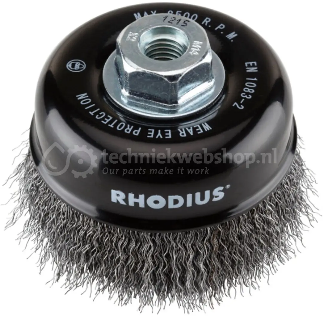 Rhodius Staalborstel Ø100mm M14 - Haakse slijper