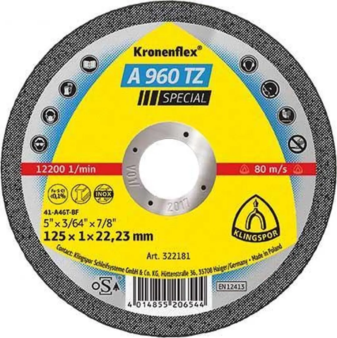 Klingspor A 960 TZ Doorslijpschijf Ø125mm