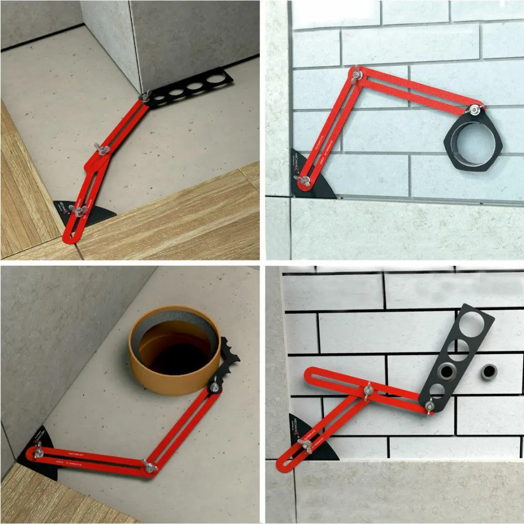 Mechanic 5020012 Boorsjabloon TileTemplate - Rood/Zwart