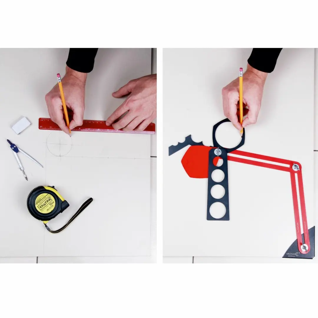 Mechanic 5020012 Boorsjabloon TileTemplate - Rood/Zwart