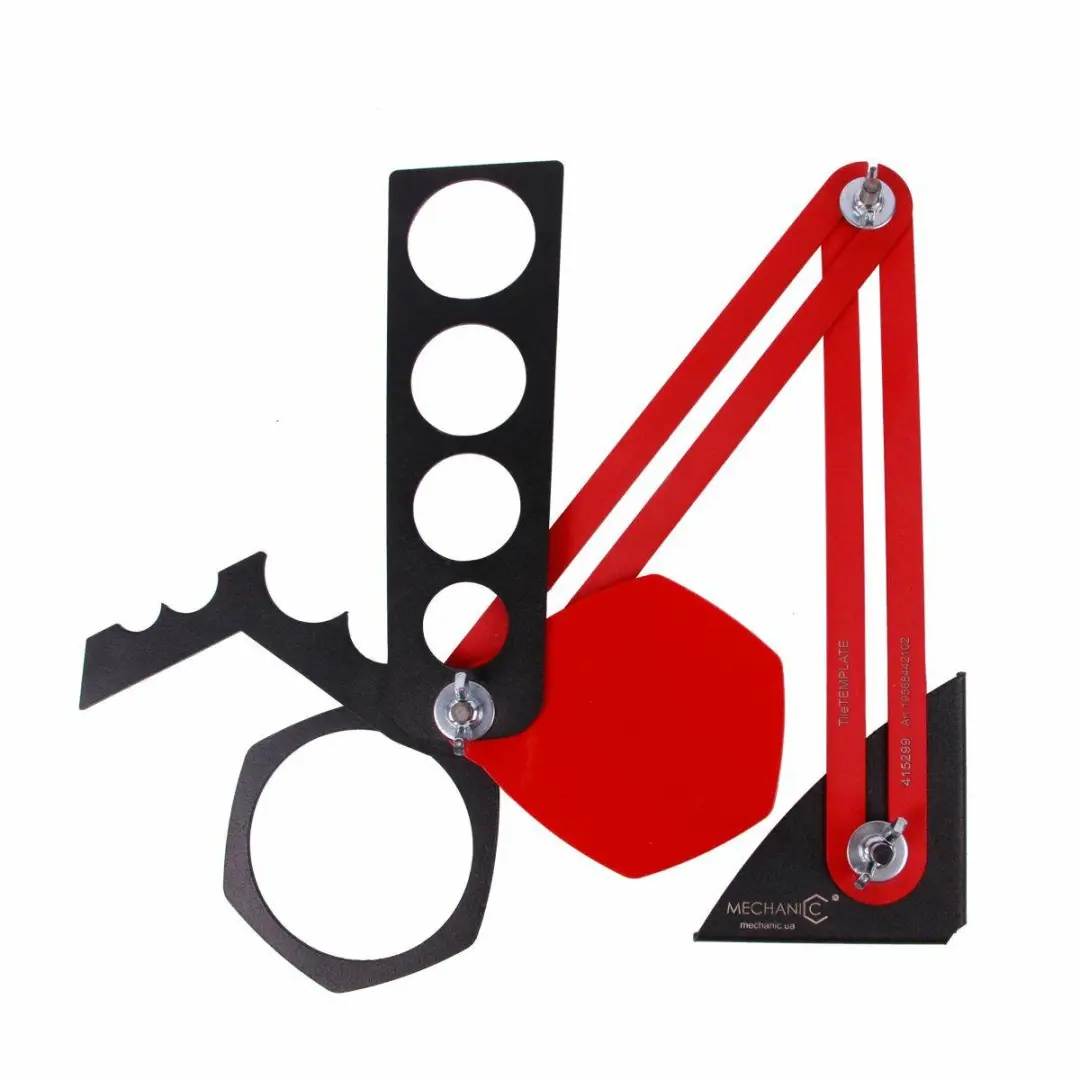 Mechanic 5020012 Boorsjabloon TileTemplate - Rood/Zwart