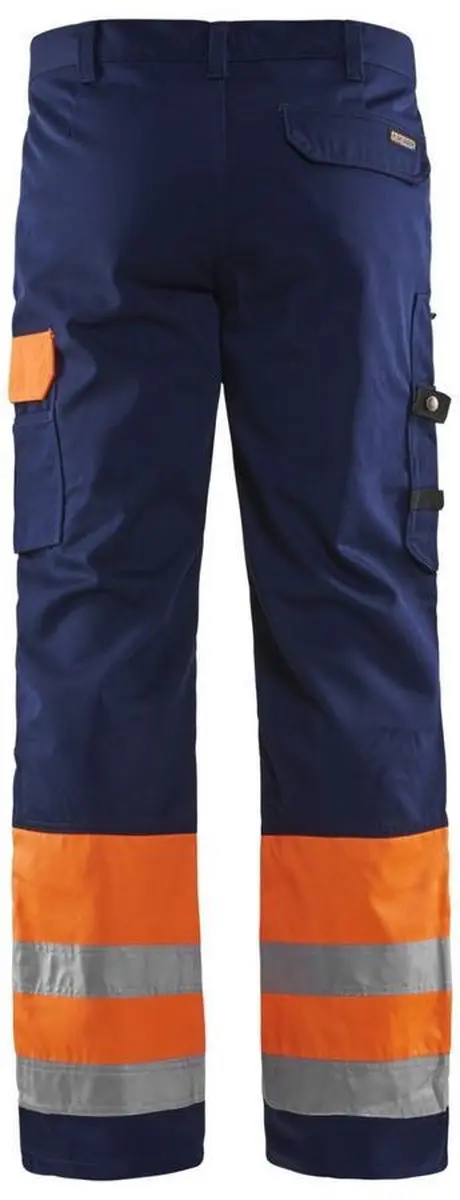 Blåkläder Werkbroek High Vis 1584-1860 C58 - Marineblauw/High Vis Oranje