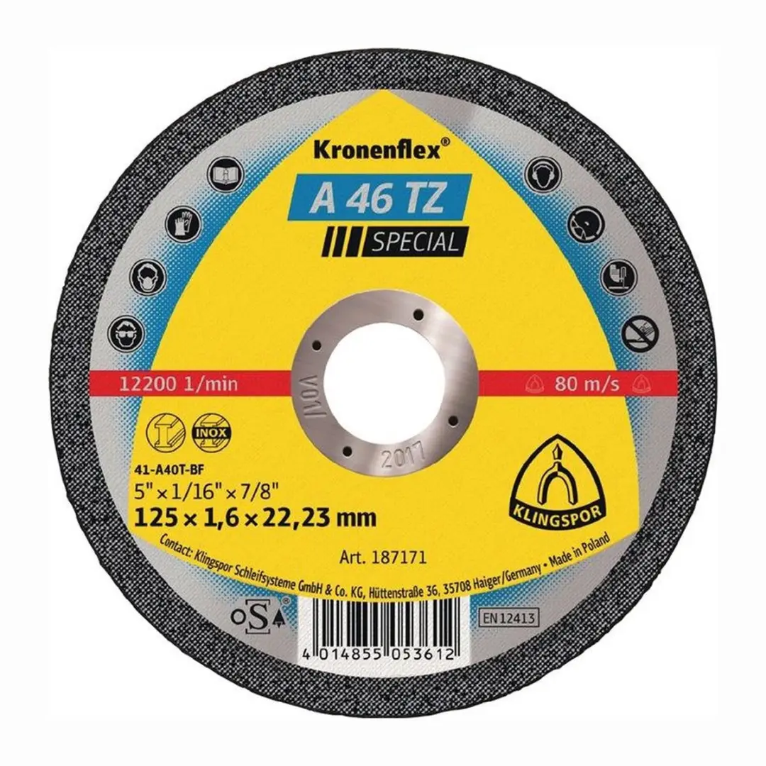 Klingspor A 46 TZ Speciaal Doorslijpschijf Ø115mm Metaal