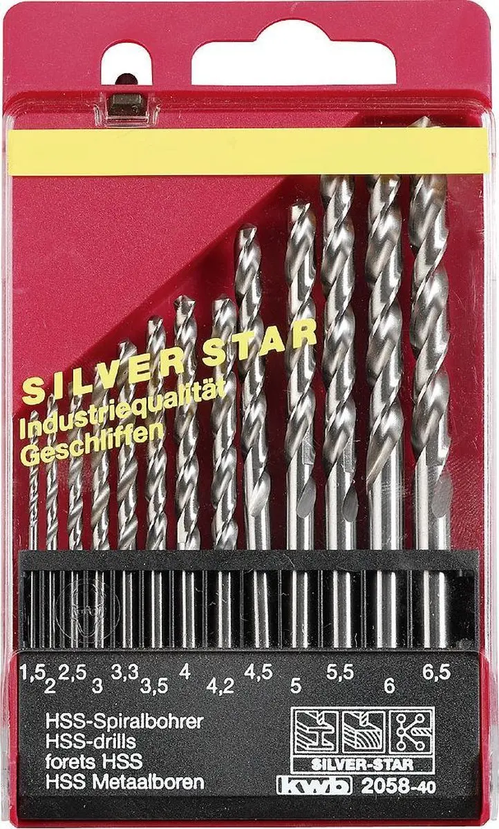KWB HSS Silverstar Borenset 1,5-6,5mm