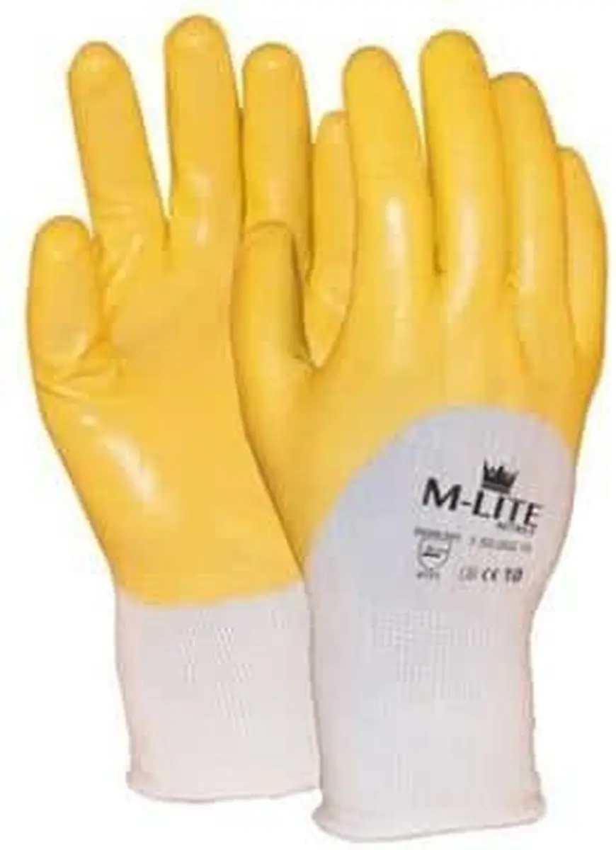 Oxxa Cleaner 50-002 Nitril Werkhandschoenen - 12 Paar L - Geel/Wit