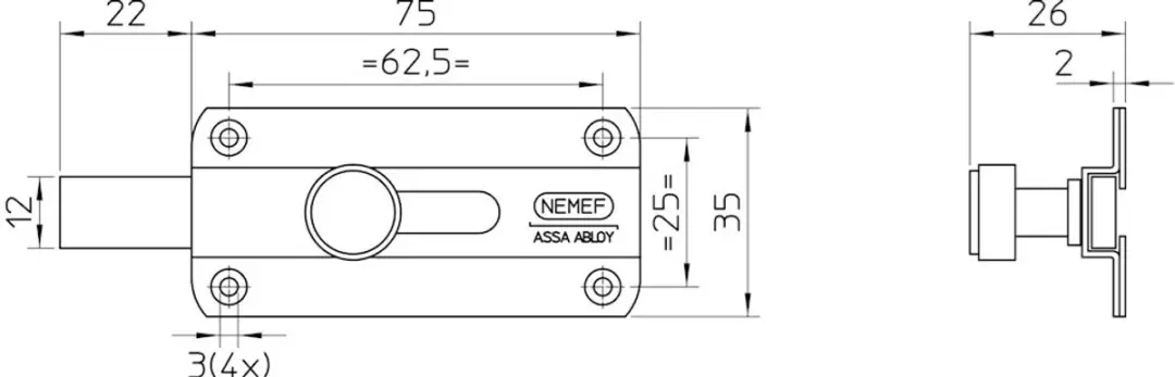 Nemef 3000/11 Oplegschuif