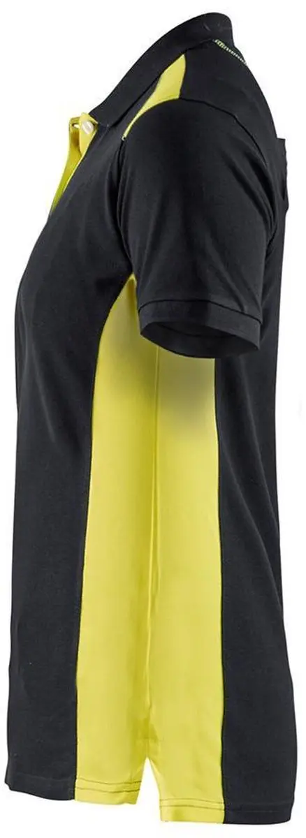 Blåkläder Dames Poloshirt Piqué 3390-1050 - XS - Zwart/High Vis Geel