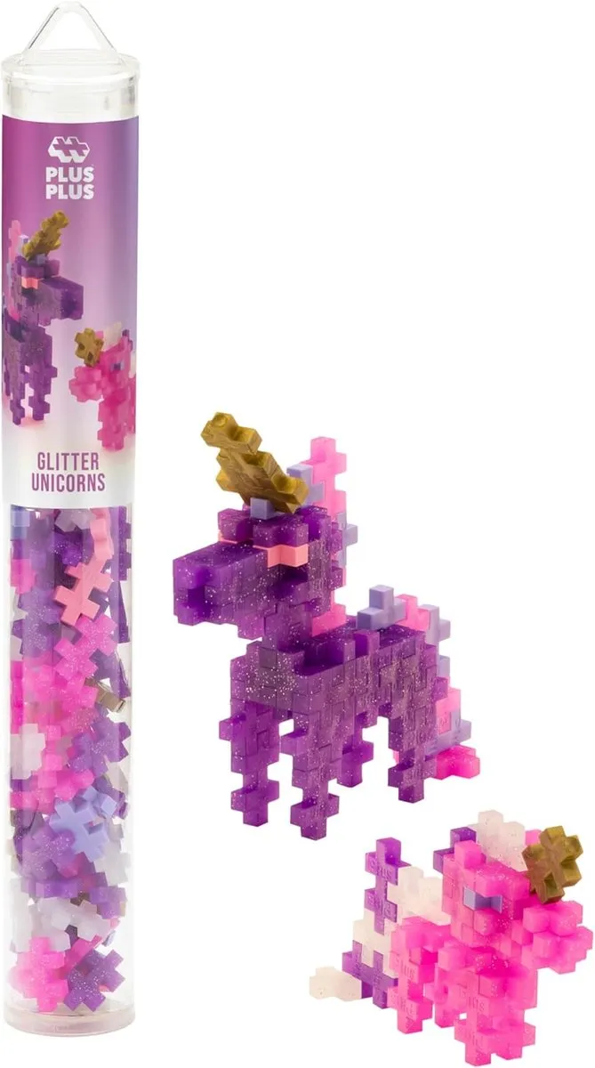 Plus-Plus Glitter Unicorns Bouwset 100-delig